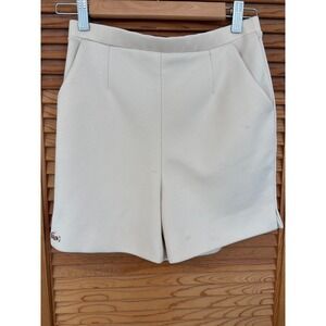 Vintage Lacoste Womens Beige Tennis Golf Shorts Size 6 -see pics- imperfections